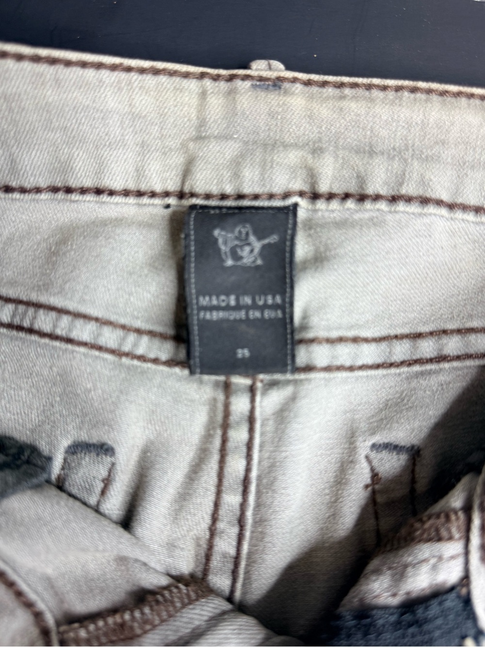 True Religion Jude Jeans Women’s 28 Made USA Leopard Animal Print Y2K - Picture 9 of 10